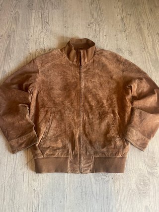 Chaqueta de ante marrón