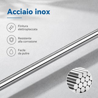 Asta per Doccia 90cm con Mensola