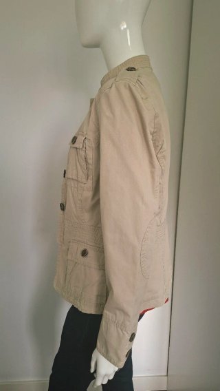 Chaqueta Zara estilo safari beige Talla L