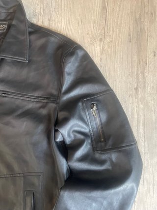 Chaqueta de cuero MARCO & CO Negra