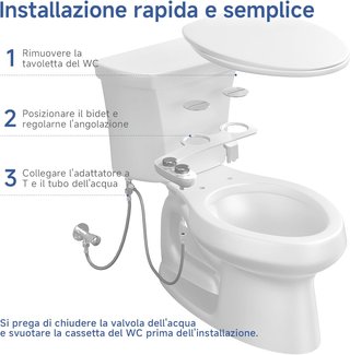 Bidet per WC Ultra Sottile Auralum