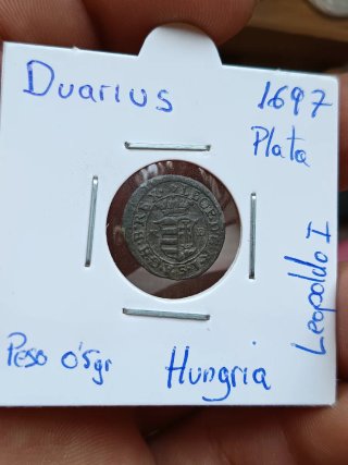 Duarius 1697 Plata Hungría Leopoldo I