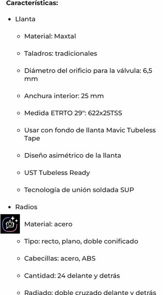 SEMINUEVO! Ruedas Mavic Crossmax 29”