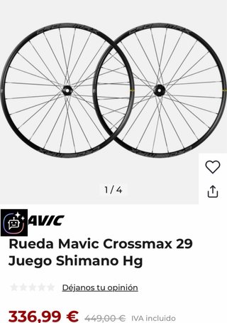 SEMINUEVO! Ruedas Mavic Crossmax 29”