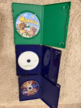 DVD Dumbo, Aladdin y Madagascar