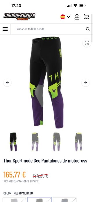 Pantalones y camiseta de Motocross Thor