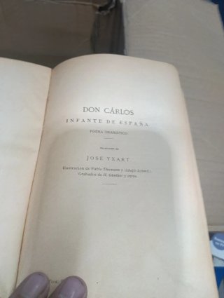 Libro "DRAMAS" C.F.SCHILLER 1882