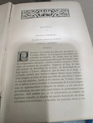Libro "DRAMAS" C.F.SCHILLER 1882