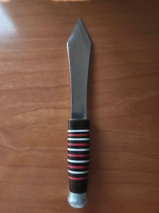 Cuchillo de caza/monte vintage + funda de regalo.
