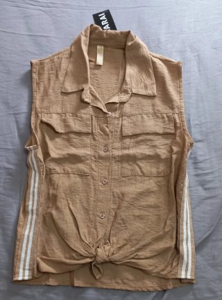 Camisa sin mangas ARAI beige talla única
