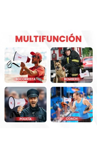 Megáfono Pyle Portátil Altavoz Sirena Compacto