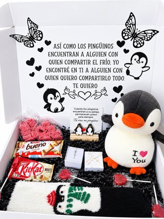 Caja Regalo Temática Pingüino
