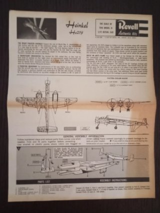 REVELL*MAQUETA AVION HEINKEL 219 "OWL"
