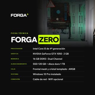 Pc gaming i5, Gtx 1050, 16GB, SSD | FORGA ZERO