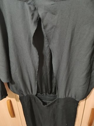 Mono Zara Negro Manga Murciélago Talla S