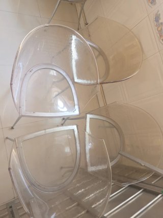 Set de 6 sillas transparentes
