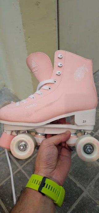 Patines 4 Ruedas Oxelo Quad 100 Rosa