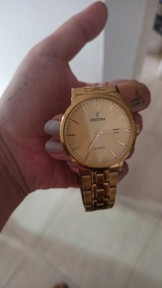 Reloj Festina Bañado en Oro Original