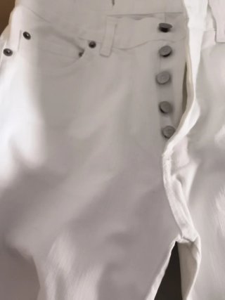 Pantalón vaquero campana blanco