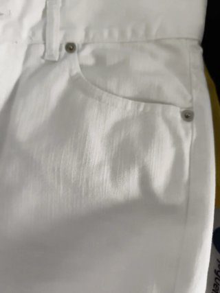 Pantalón vaquero campana blanco