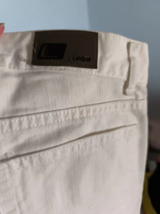 Pantalón vaquero campana blanco