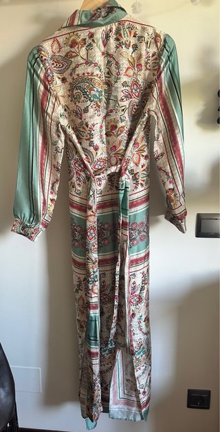 Cardigã Vestido Largo Zara Boho Estampado
