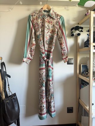 Cardigã Vestido Largo Zara Boho Estampado