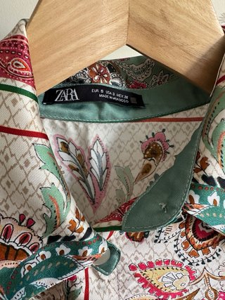 Cardigã Vestido Largo Zara Boho Estampado