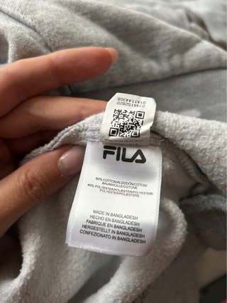 Sudadera Fila Gris con Logo