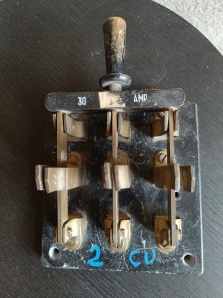 Interruptor de Cuchillas Antiguo 30 Amp VINTAGE