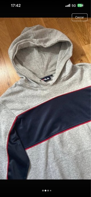 Sudadera Fila Unisex Gris y Azul