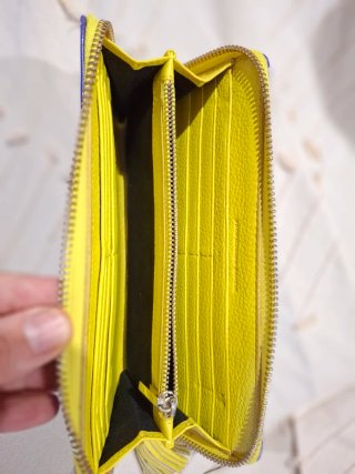Monedero Purificación García Azul y Amarillo