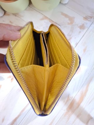 Monedero Purificación García Azul y Amarillo