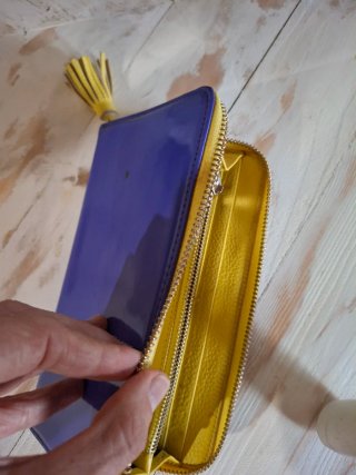 Monedero Purificación García Azul y Amarillo