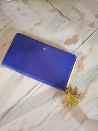 Monedero Purificación García Azul y Amarillo
