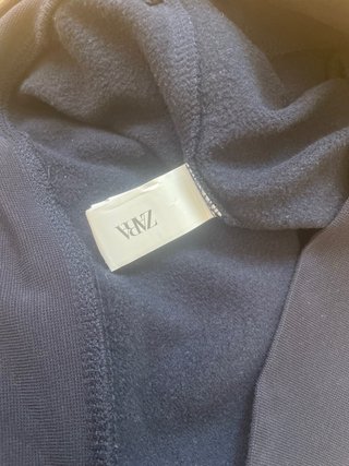 Sudadera Zara Azul Marino con Cremallera