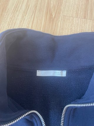 Sudadera Zara Azul Marino con Cremallera
