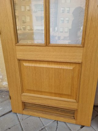 2 Puertas de Paso de Madera y Cristal