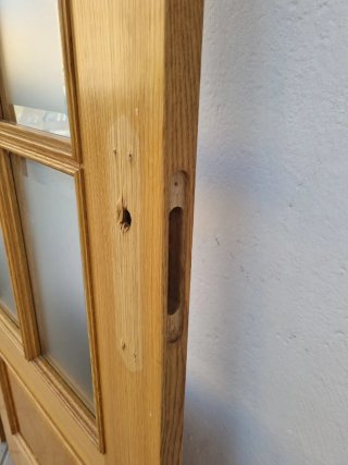 2 Puertas de Paso de Madera y Cristal