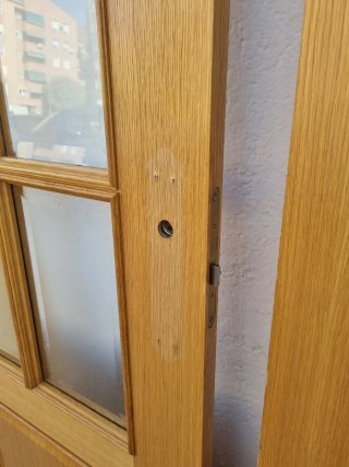 2 Puertas de Paso de Madera y Cristal