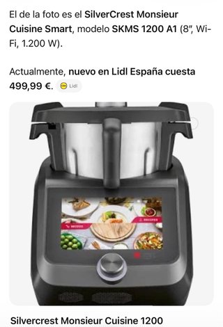 Robot da Cucina SilverCrest Monsieur Cuisine Smart
