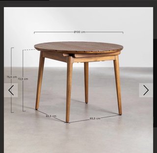 Mesa Redonda de Madera Sklum