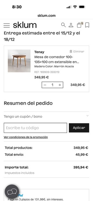 Mesa Redonda de Madera Sklum