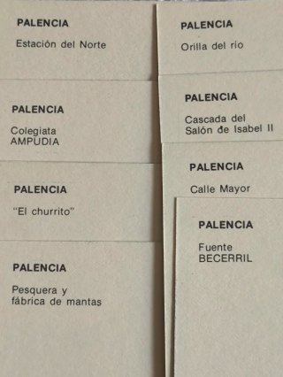 PALENCIA 8 POSTALES ANTIGUAS REPRODUCCIÓN II