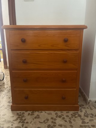 Cómoda de madera 4 cajones