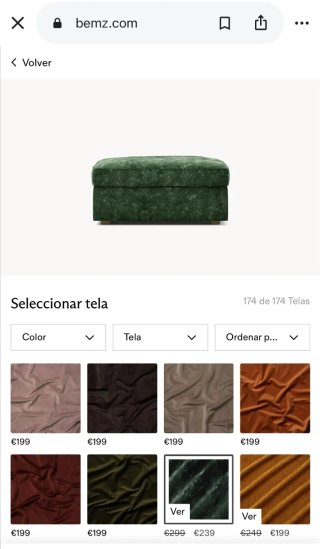 Funda para Reposapiés Kivik Bemz Verde