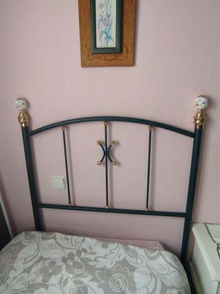 Cabecero cama 90 de forja y porcelana
