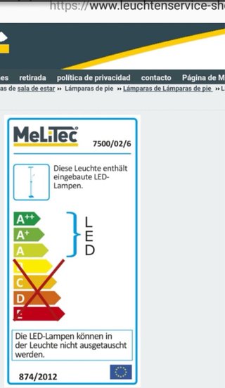 Lámpara de pie LED regulable