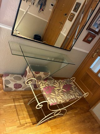 Muebles recibidor: espejo, consola y banco