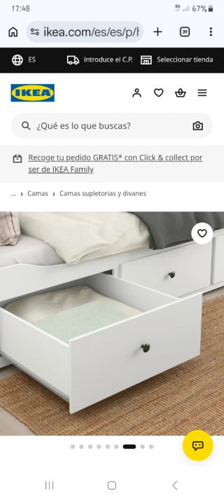 Cama Diván IKEA Blanca Madera